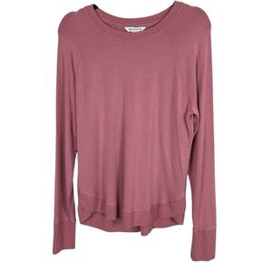 Athleta Mindset Sweatshirt Dusty Rose Long Sleeve Size Small